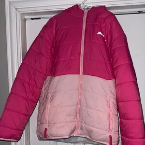 Columbia Two-Tone Pink Puffer Jacket